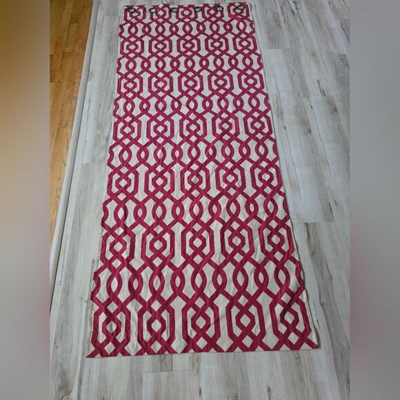 Red & Khaki Geometric Panel Set Of 4 35 X 88 - Picture 10 of 10